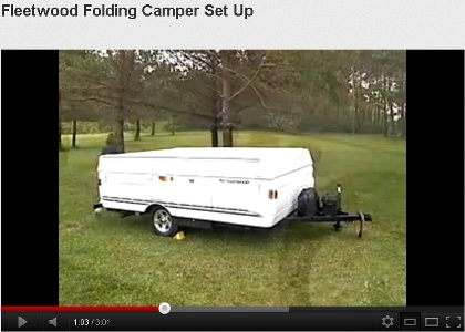 Fleetwood Pop up Camper Trailer - setup presentation