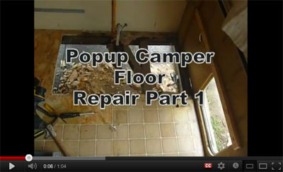 Pop up camper floor repair