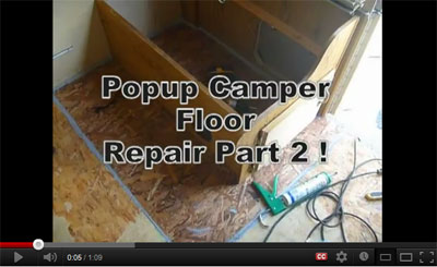 Pop up camper floor repair