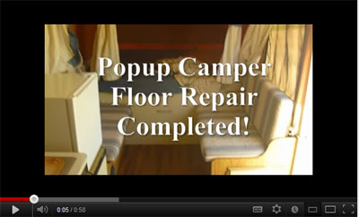 Pop up camper floor repair