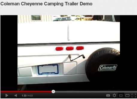 used pop-up camper trailer - setting up process