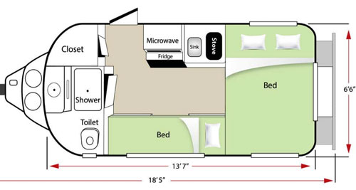 Ollie Legacy Elite Camper Fiberglass Travel Trailers